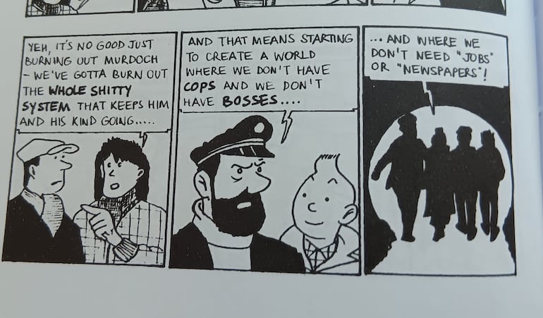 Viñetas del Tintín apócrifo de "J. Daniels"