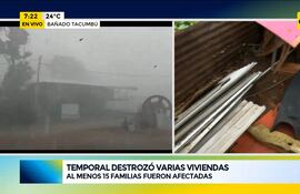 Temporal destrozó varias viviendas en el Bañado Tacumbú