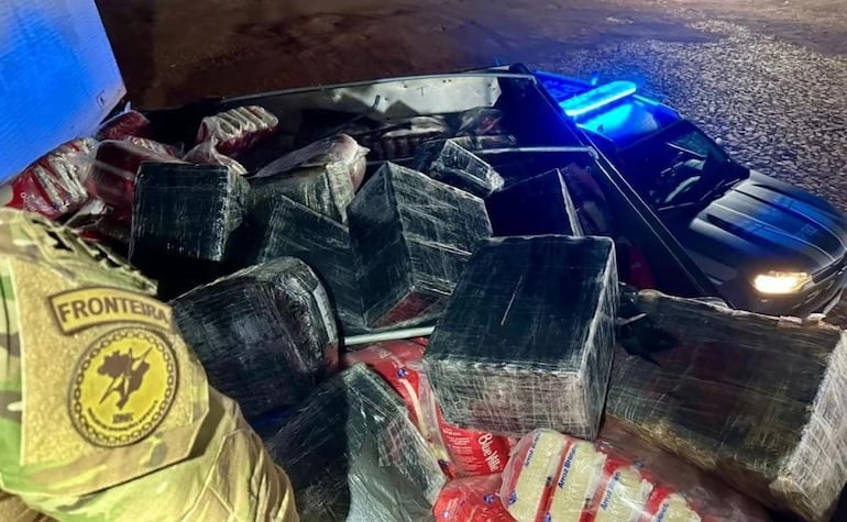 Paraguayos caen con 698,2 kilos de cocaína en cuatro días en Brasil; uno es precandidato colorado
