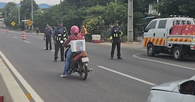 Uniformados de la Patrulla Caminera durante el operativo Caacupé 2025.