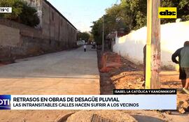 Video: Retrasos en obras de desagüe pluvial