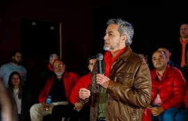 El exmandatario Mario Abdo Benítez en un encuentro político en la ciudad de Luque.