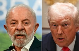 Combinación de imágenes de archivo, del presidente de Brasil, Luiz Inácio Lula da Silva, y el presidente de Estados Unidos, Donald Trump.