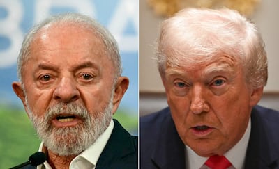 Combinación de imágenes de archivo, del presidente de Brasil, Luiz Inácio Lula da Silva, y el presidente de Estados Unidos, Donald Trump.