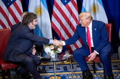 Los presidentes: Javier Milei (Argentina) y Donald Trump (EE.UU.)
