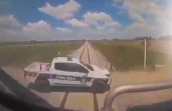 Momentos antes de que se produzca el choque falta.