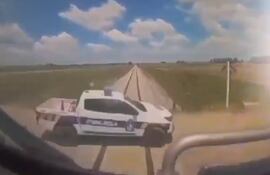 Momentos antes de que se produzca el choque falta.