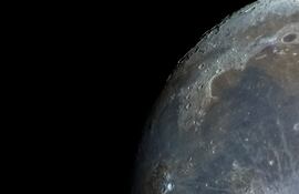 Oceanus Procellarum, Sinus Iridum y el famoso cráter Aristarchus, imagen ilustrativa.