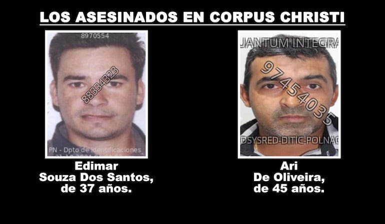 Edimar Souza Dos Santos y Ari de Oliveira, sojeros asesinados en Corpus Christi.