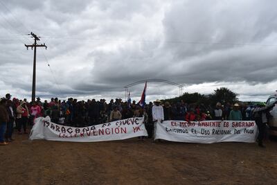 Los pobladores de la zona se manifestaron hoy para pedir la intervención de la propiedad