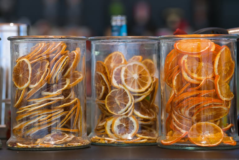 Frutas deshidratadas.