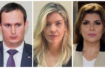 Fiscales Giovanni Grisetti, Nathalia Silva y Yeimy Adle, encargados del caso metrobús.