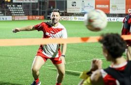 Julio César Cáceres López (46 años), durante una actividad recreativa en el Sportivo San Lorenzo.