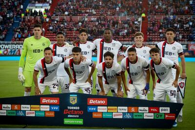 Formación de San Lorenzo de Almagro, con el arquero paraguayo Orlando Gill.