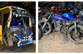 Fallece motociclista embestido por colectivo en pleno centro de Limpio