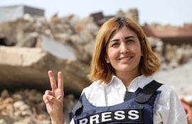 La periodista libanesa Amal Khalil, asesinada en un ataque israelí ayer miércoles.