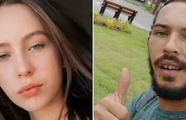 La víctima, Manuela Vieira Matos Silva (23) y su presunto asesino, Lucas Santos Lima.