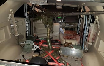 El fusil antiaéreo calibre punto 50 con el que mataron hace 10 años a Jorge Rafaat Toumani.
