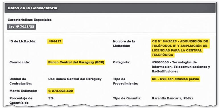 El llamado por vía de la excepción se publicó en octubre de 2025, fecha en que ya estaba prevista la discontinuidad de la tecnología.