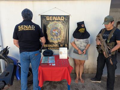 Detienen a una mujer que operaba como delivery de droga, en Caaguazú.