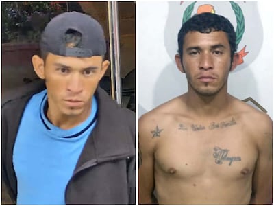 A la izquierda, el asaltante de Biggie. A la derecha, el sospechoso detenido Eugenio Anderson Mallorquín Giménez.