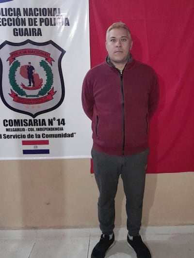 Suboficial primero Néstor Yván Ramírez Marín, detenido en Independencia por asaltos en Paso Yobái y Santa Rita.