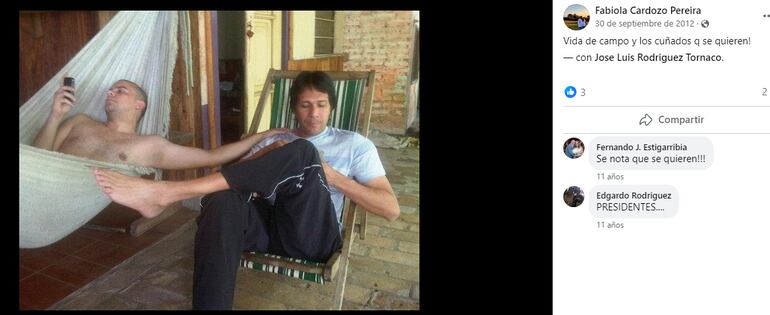 El fiscal Carlos Alejandro Cardozo Pereira junto a José Luis Rodríguez Tornaco, asesor de Itaipú y exviceministro cartista.