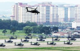 Pyeongtaek, Corea del Sur, donde se realizan los ensayos militares anuales entre Estados Unidos y Corea del Sur.