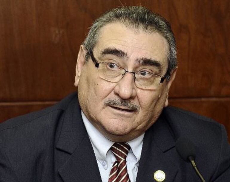 Ministro Antonio Fretes, quien ayer pidió permiso para su cargo de presidente de la Corte Suprema.