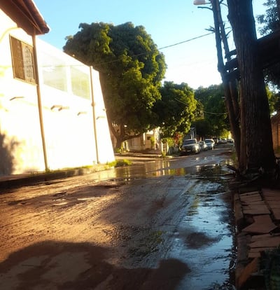 En estas condiciones se encuentra la calle del barrio Yvoty de Caacupé.