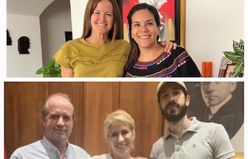 Arriba: Soledad Núñez y Johanna Ortega
Abajo: Marcelo Galli, Arlene Aquino y Rodrigo Franco.