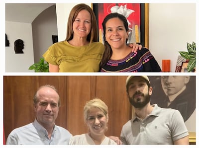 Arriba: Soledad Núñez y Johanna Ortega
Abajo: Marcelo Galli, Arlene Aquino y Rodrigo Franco.