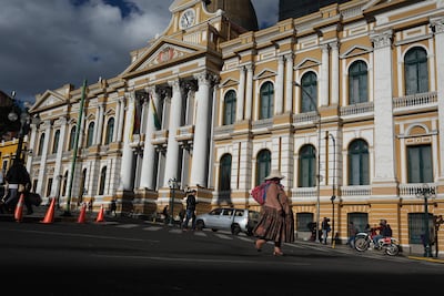 El Palacio Legislativo de Bolivia, en La Paz.