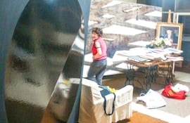 Laura Márquez en su loft de Nueva York. Fotografía de Lorena Ocampos.