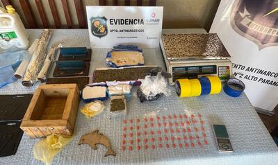 Parte de la droga que había sido incautada de la casa de Francisco Javier Paredes Lezcano.