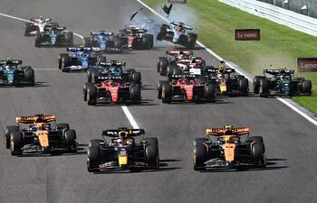 Largada del Gran Premio de Japón 2023. El neerlandés Max Verstappen hizo la “pole” y venció.