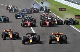 Largada del Gran Premio de Japón 2023. El neerlandés Max Verstappen hizo la “pole” y venció.