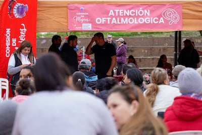 Atención oftalmológica en proselitismo de Camilo Pérez.