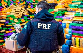 La Policía Rodoviaria Federal incautó 195 toneladas de drogas el año pasado en el Estado de Paraná.