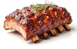 Costillar de cerdo caramelizado.