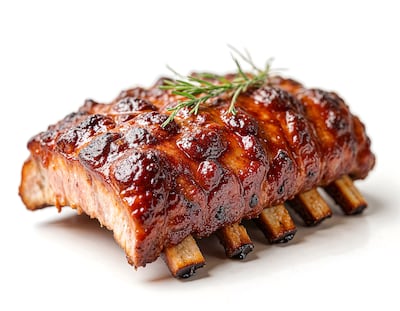 Costillar de cerdo caramelizado.