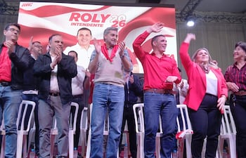 Mario Abdo Benítez en Coronel Oviedo.