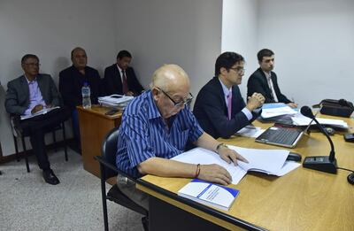 El exministro de la Corte, Miguel Bajac, en la jornada pasada de juicio oral y público.