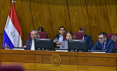 Comisión Bicameral de Presupuesto en la sala de sesión de Diputados.