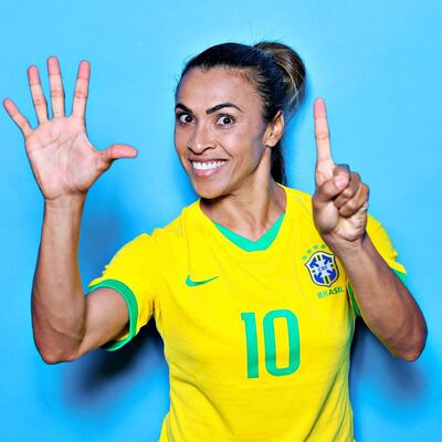 Marta, a sus 37 años jugará su 6° Mundial.