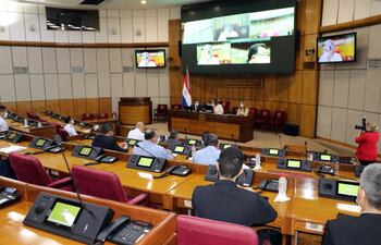 Dirigentes campesinos mantuvieron una reunión ayer con legisladores y el ministro Bertoni.
