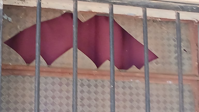 Los vidrios de los balancines de las ventanas se encuentran rotos y representan un riesgo para los alumnos.