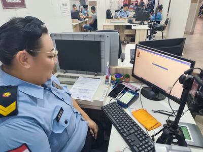 El POS en una de las bocas de cobranza