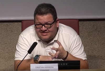 El periodista Cristian Herrera, quien fue atacado por sicarios en el barrio Quinta Oriental cuando salía de la vivienda de un familiar.