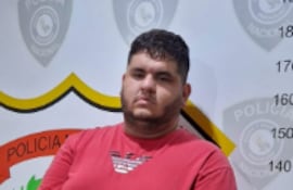 Mathias Eduardo Villagra Alvarenga, quien aparece como el presunto líder de la gavilla, capturado.